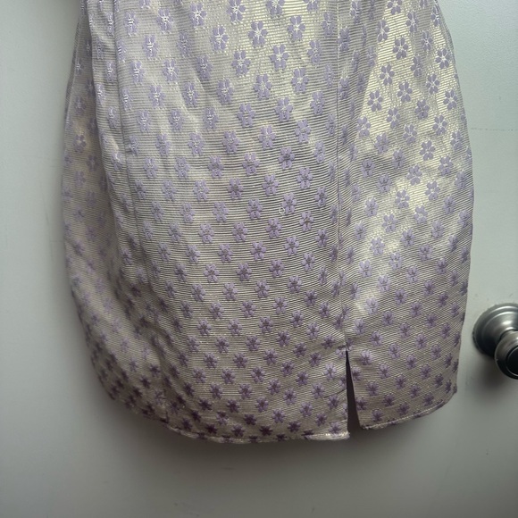 superdown Lavender Metallic Gold Floral Rosanna Strappy Back Mini Dress NWT S - Picture 10 of 16